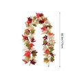 thumbnail image 3 of LSLJS Halloween Thanksgiving Decorations Artificial Leaf Garland Rattan Hanging Pumpkin Maple Leaf Garland Indoor Home Halloween Christmas Party Fireplace Decorations, Plasti C Maple Leaf Rattans, 3 of 7
