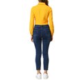 thumbnail image 3 of INSPIRE CHIC Vestes Courtes en Denim pour Femmes Poche Poitrine Bordure à Carreaux Veste en Jean Boutonnée S Jaune, 3 of 8