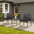 thumbnail image 2 of Costway Ensemble de Mobilier de Patio 3 Pcs, Chaises et Table en Rotin Osier Rembourrées Robustes pour l'Extérieur, 2 of 10