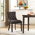 thumbnail image 5 of Modway Regent Tufted Fabric and Solid Wood Dining Chair, Brown (Set of 1), 5 of 5