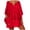 Red, variant on Black of Friday Women's Plus Size Babydoll Oversize Long Bouse Mini Dress Solid Color Eyelet Tees Summer Tops Woman Dressy Vintage Button Down V Neck T Shirt 3/4 Sleeve Western Shirts Tunic Yellow XL