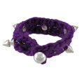thumbnail image 2 of Bracelet en Fil Tricoté de 7 Pouces avec Pointes Chromées, 2 of 2