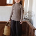 thumbnail image 4 of LOVZFMLL Girl's Sweater, Turtleneck Ribbed Pullover Solid Color, Casual Essential Cozy Stretchy Layering Top Fall Winter Top Kid Girls Clothes for 7-8 Years, 4 of 4
