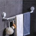 thumbnail image 5 of facefd Suction Cup Towel Bar Storage Rack Stainless Steel Polished Surface Strong Bearing Capacity Hand Towel Holder 6 Sliding Hooks, 5 of 5