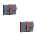 thumbnail image 3 of pitrice Leather Women Purse Rectangular Trifold for Zipper Hasp Stylish Card Holder Photo Folder Wallet Notecase Birthday Gift Blue 2Set, 3 of 6