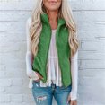 thumbnail image 2 of Heliisoer Pocket Women Zipper Solid Color Jacket Plush Sleeveless Lapel Vest Loose, 2 of 8