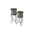 thumbnail image 3 of Creative Co-Op DA6878 Set of 2 Iron Planters on Stands, 3 of 4