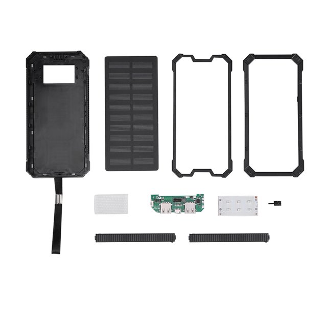 Power Bank Case, 20000mAh Large Capacity Solar Power Bank Safe And Environmental Friendly Suitable For Sport For For School For Home For Travel For Outdoors