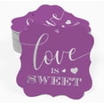 thumbnail image 2 of Inkdotpot Real Silver Foil Love Is Sweet Wedding Tags Favor Bracket Shape Hang Pack Of 50 Paper Tags, 2 of 6