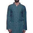 thumbnail image 3 of Atasi Cotton Satin Angrakha Style Long SleeveKurtaFor Men Solid DesignerKurta, 3 of 5