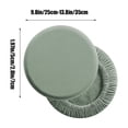thumbnail image 3 of Czzoypi Round Bar Stool Seat CoversStretch Round Bar Stool Covers Washable Bar Stool Seat Covers (Gray), 3 of 6