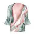 thumbnail image 5 of T-Shirt à Manches Courtes à Imprimé Floral Top Dames Bleu L, 5 of 5