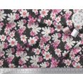 thumbnail image 3 of Soimoi Velvet Fabric Cosmos Floral Fabric Prints by Yard 58 Inch Wide, 3 of 3