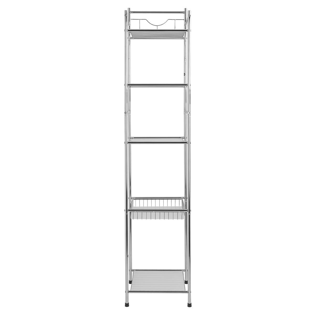 Era Lianna 5 Tier Storage Tower, Organizer Storage Unit, Chrome