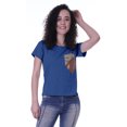 thumbnail image 5 of Moomaya T-shirt à Col Rond pour Femmes à Manches Courtes avec Poche Appliquée à Paillettes - SX, 5 of 5