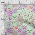 thumbnail image 2 of oneOone Polyester Spandex Aquamarine Fabric Asian Japanese Pattern Craft Projects Decor Fabric Printed By The Yard 56 Inch Wide, 2 of 4