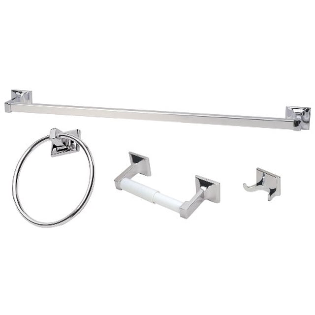 Hardware House 689430 Sunset Collection Ensemble d'Accessoires de Salle de Bain 4 Pcs, Chrome