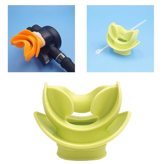 Embouchure pour Régulateurs de Plongée sous-Marine Embouchure Respirateur Embouchure en Silicone et Tubas Vert