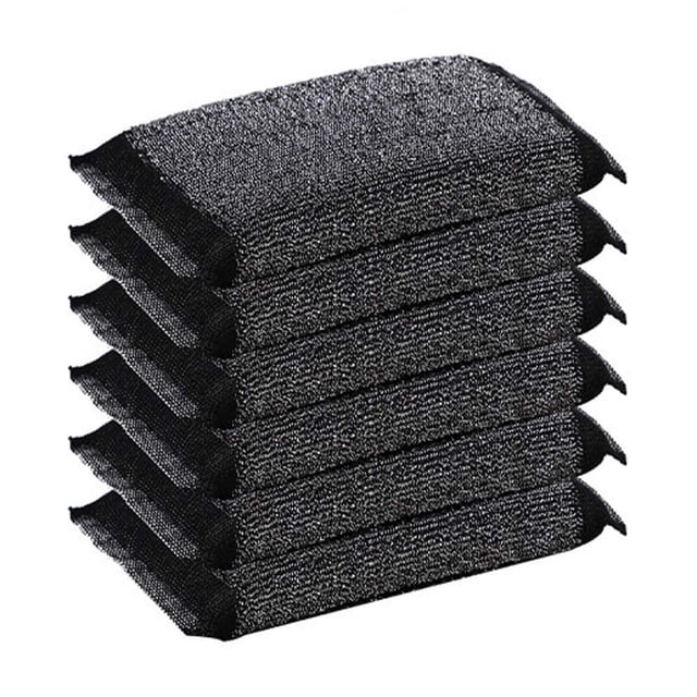 Stainless Steel Scouring Sponge for Pots/Pans, Rust-Free Heavy-Duty Cleaning Pad, Dual-Sided Non-Scratch Dishwasher Safe Scrubber for Kitchen Sinks