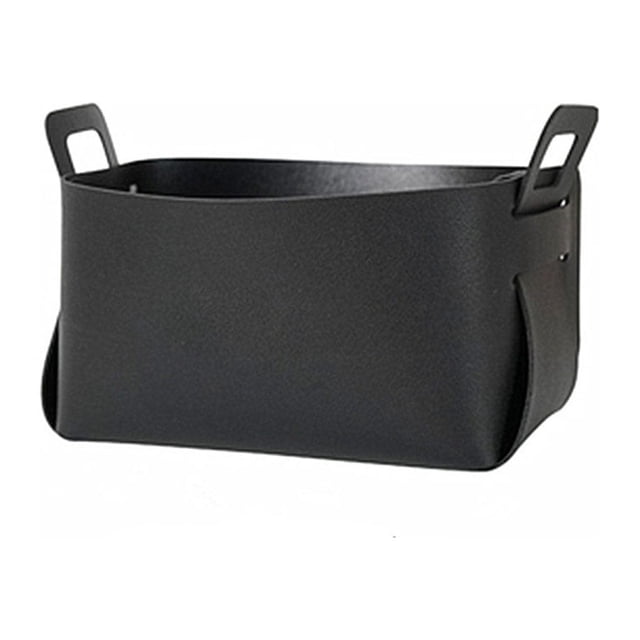 Becaristey Panier de Rangement Organisateur en Cuir Support Commode Contenant Boîte Cosmétique Noir G