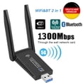thumbnail image 2 of Mise à Niveau Sans Effort, Adaptateur USB WiFi AC1300Mbps, Adaptateur Réseau Double Bande 5G/2.4G avec Antennes Réglables pour Design Flexible, Compatible avec Systèmes Windows 11/10/8/7/Vista/XP, 2 of 5