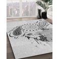 thumbnail image 3 of Ahgly Company Tapis d'Intérieur Lavable en Machine Carré Gris Platine, 8 Pieds Carré, 3 of 7