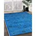 thumbnail image 2 of Ahgly Company Indoor Rectangle Mid-Century Modern Deep SkyBlue Oriental Area Rugs, 8' x 10', 2 of 6