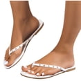 thumbnail image 4 of Gspmoly Slide Sandals Women, Women'S Casual Spring Beach Flip Flops with Studded Straps & Ruffled Detail - Comfortable Open-Toe Sandals In Multiple Colors, Sizes 36-45, 1 Pair Slippers for Women, 4 of 8