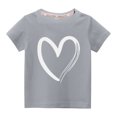 thumbnail image 1 of Rbaofujie Chemises pour Filles 3-9 Ans, T-Shirts d'Été pour Enfants T-Shirts Enfants Garçons Filles Mode Manches Courtes T-Shirt Imprimé Mignon Décontracté Col Rond T-Shirts Graphiques, 1 of 3
