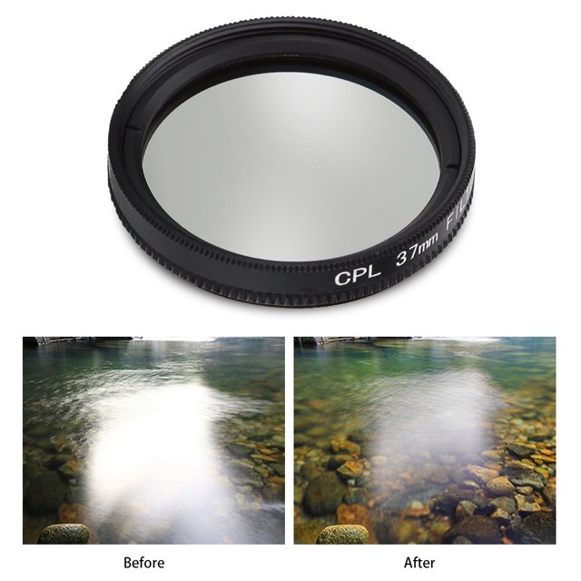 Lens Filter Kit, CPL Lens Filter 37mm Aluminum Alloy+Glass Black For Snow For Mountain For Seaside For Open Areas