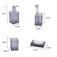 thumbnail image 3 of Meitianfacai Bathroom Accessories Set, 4 Pcs Bathroom Sets, Resin Bathroom Accessory Set with Soap Dispenser, Toothbrush Holder, Toothbrush Cup, Soap Dish for Home Apartment Bathroom Decor, 3 of 8