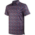 thumbnail image 1 of Polos de Golf pour Hommes à Manches Courtes, Évacuation de l'Humidité, Coupe Sèche, Motifs Imprimés, Polo de Performance à Col, Polos de Golf pour Hommes, 1 of 6