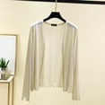 thumbnail image 2 of Womens Lightweight Summer Cardigan Rash Guard Long Sleeve Cover Up Open Front Wrap Cover Up Loungwear Sun Shawl, 2 of 7