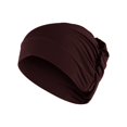 thumbnail image 1 of Women Solid Beading Hat Muslim Ruffle Cancer Chemo Hat Wrap Cap, 1 of 3