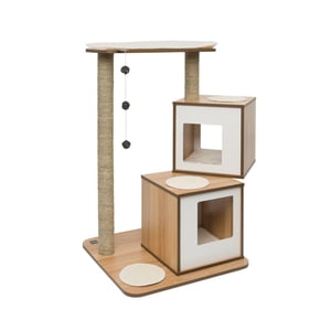 Catit Vesper V-Double Meubles pour chats, noyer