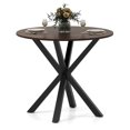 thumbnail image 1 of Gymax 36'' Round Farmhouse Dining Table for 4 w/Stable Intersecting Pedestal Base Brown, 1 of 10