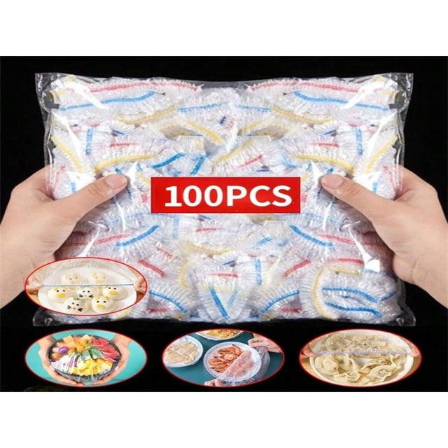 YOPTOP 100pcs Colorful Saran Wrap Disposable Food Cover Fruit Fresh-keeping Plastic Bag Kitchen Accessories