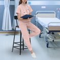 thumbnail image 3 of Tachiuwa Women Uniform Scrub Set Nurse Uniform Durable V Neck Machine Washable Breathable M, 3 of 5