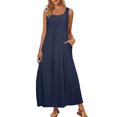thumbnail image 2 of Gspmoly Robes Grande Taille pour Femmes aux Formes, Robe d'Été Décontractée Sans Manches Mini pour Femmes, Été Printemps, Col Rond, Débardeur, Ample, Plage, Courte, Robes de Cocktail jusqu'à 70 % de Rabais, 2 of 9