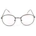 thumbnail image 1 of Lunettes à Impression Métallique Rondes à Grande Monture Impression Grande Monture Lunettes Unisexes Décoratives Lunettes Légères Lentille Claire Lunettes Rétro, 1 of 8