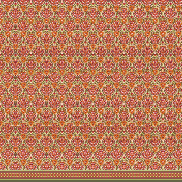 Soimoi Georgette Viscose Fabric Floral Damask Panel Print Sewing Fabric Yard 42 Inch Wide