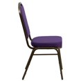 thumbnail image 3 of HERCULES Series Crown Back Stacking Banquet Chair in Purple Fabric - Gold Vein Frame, 3 of 9