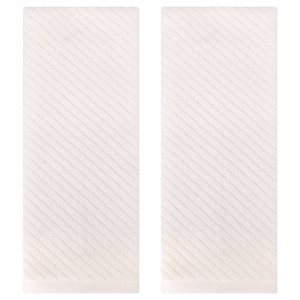 REGALWOVEN Solid Striped Decorative Hand Towels Set of 2 Cotton Soft Absorbent Hand Towel Set for Bath, Hotel, Spa Beige 14" x 30"