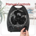 thumbnail image 3 of BLACK+DECKER Lightweight Space Heater for Indoor Use, 1500W Infrared Heater with Overheat Protection, 3 of 7