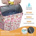 thumbnail image 2 of Small Floral Botanical Pattern Insulated Cooler Backpack, Leakproof Waterproof Lunch Backpack for Spring and Summer Outdoor Activities, 2 of 6