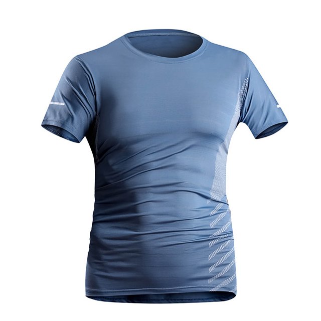 Birdeem Shirts for Men Mens Summer Short Sleeved Round Neck Top