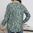 thumbnail image 4 of CEHVOM Women's New Leopard Print Button Long Sleeve Jacket Shirt Coat Clearance, 4 of 5