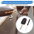 thumbnail image 2 of Unique Bargains Key Shell Case for Honda Civic 2014-2015 for Honda Accord 2013-2016 Keyless Entry Remote Key Fob Replacement Case 4 Button, 2 of 7