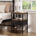 thumbnail image 3 of axGear Table de Chevet Table d'Appoint Café Cornor Table de Bout Réglable Tiroir en Tissu, 3 of 8