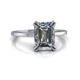 thumbnail image 1 of 2.00 Ct Stunning Solitaire Emerald Natural Moissanite Wedding Rings For Ladies Fine 18K White Gold, 1 of 1